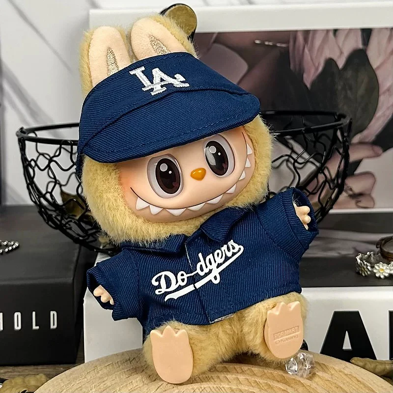 Baseball Doll Clothes/Outfit for Labubu Have a seat/Macaron/Big into energy - Image 3