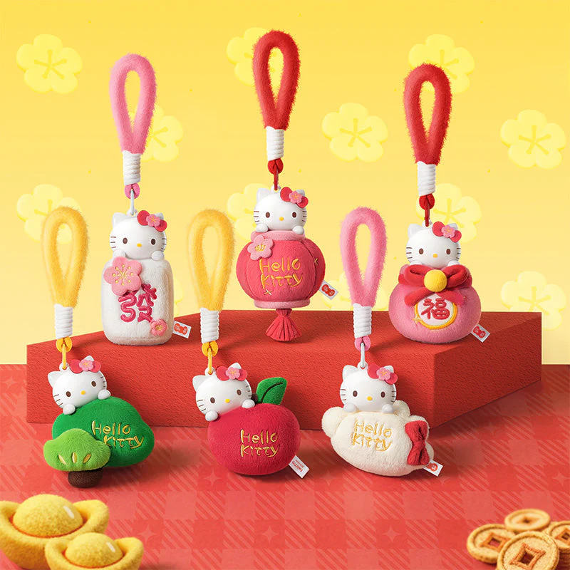 Hello Kitty Spring Festival Series Aromatherapy Plush Keychain Blind Box Gift - Image 2