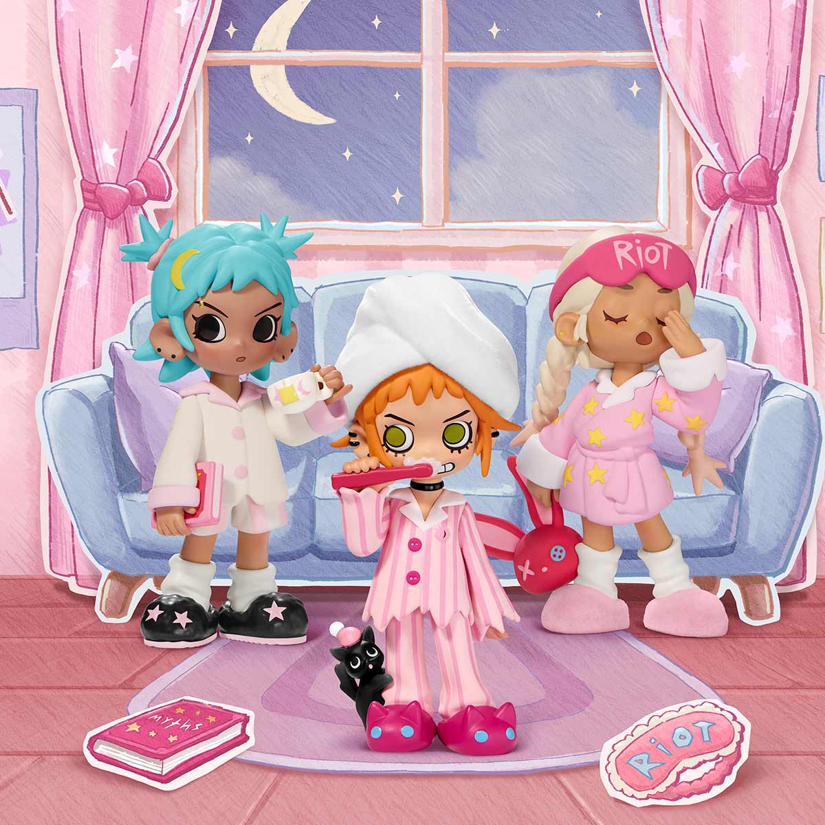Lil Peach Riot Sleepover Series Collectible Blind Box Figures - Image 6